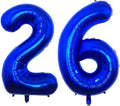Navy Blue 26 Number Balloons, 40 Inch Giant Number 26 Balloons Foil Mylar by Lovoir