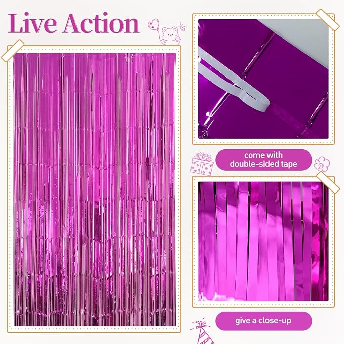 Hot Pink White Balloons Garland Arch Kit - Image 3
