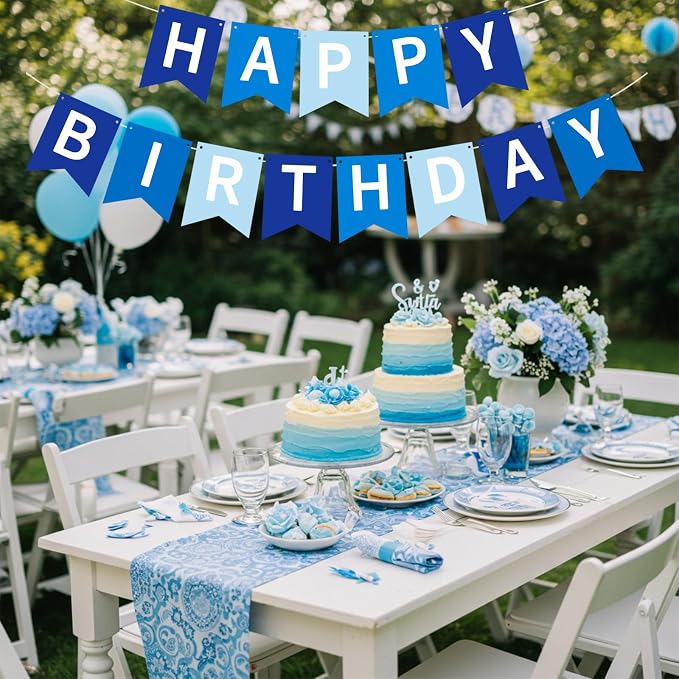Happy Birthday Banner Pre-Strung Birthday Decorations Birthday Party Backdrop - Image 6