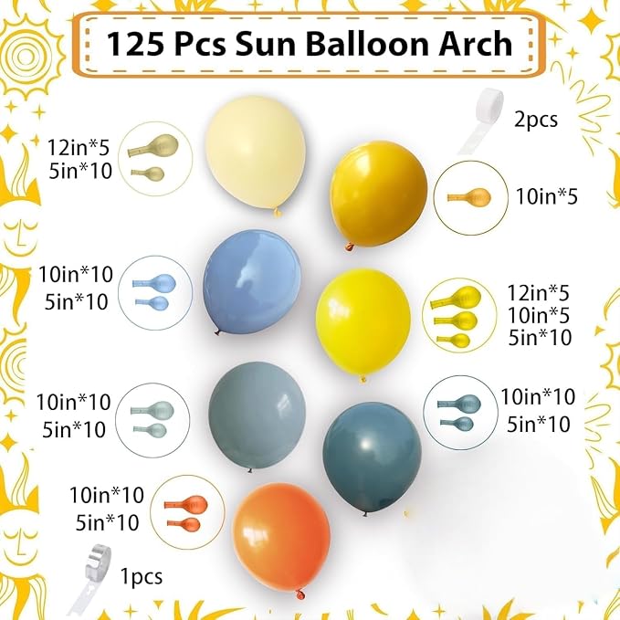 Retro Colorful Balloon Arch, Here Comes the Son Baby Shower Decor First - Image 2