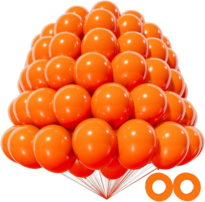 200pcs Orange Balloons 5 Inch, Small Mini Latex Balloons by Kawkalsh