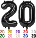 20 Balloons Number for 20th Birthday Decorations Women Men Party, Inflation by Mluchee