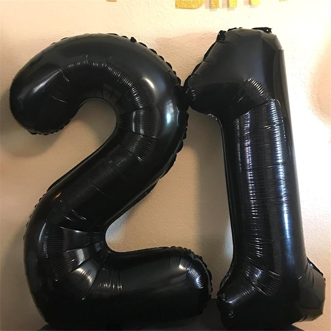 Black Number 10 Balloons for 10th Birthday Decorations, 40 Inch Black Helium - Image 4