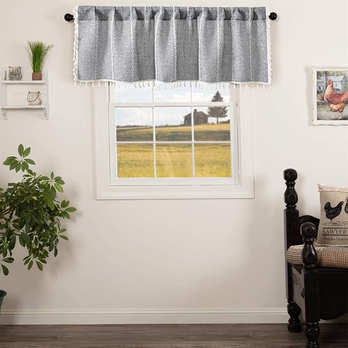 RoomTalks Rustic Farmhouse Kitchen Valances - Image 2