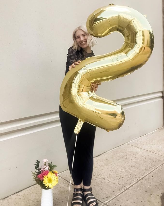 Light Gold Number 6 Balloon 40 Inch, 6th Birthday Decorations Men Women | Foil - Image 7