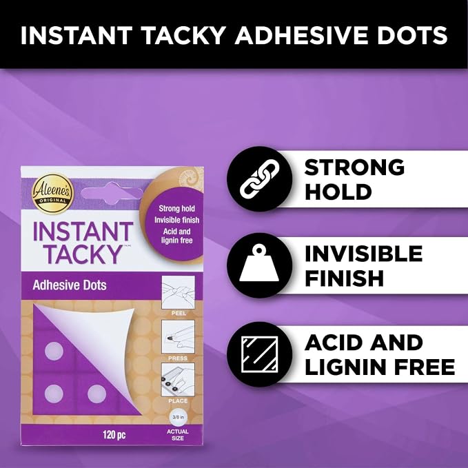Aleene's Instant Tacky Adhesive Dots, Acid Free Glue Dots, Strong Hold - Image 3