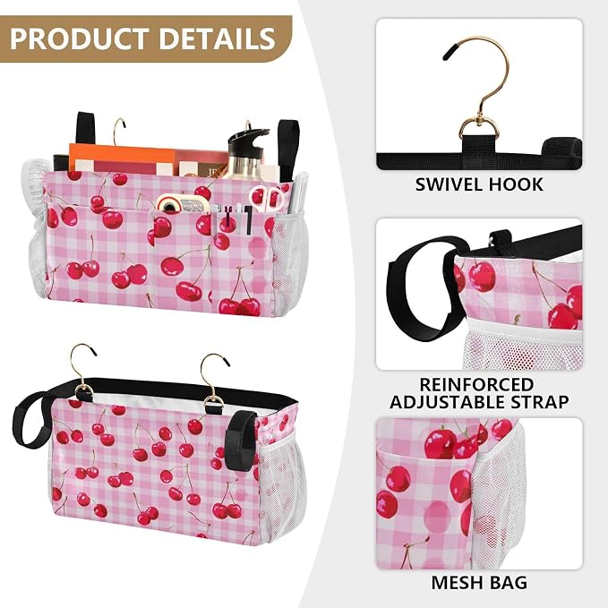 Bedside Caddy Hanging Bunk Bed Caddy Bed Organizer Hanging Pocket - Image 5