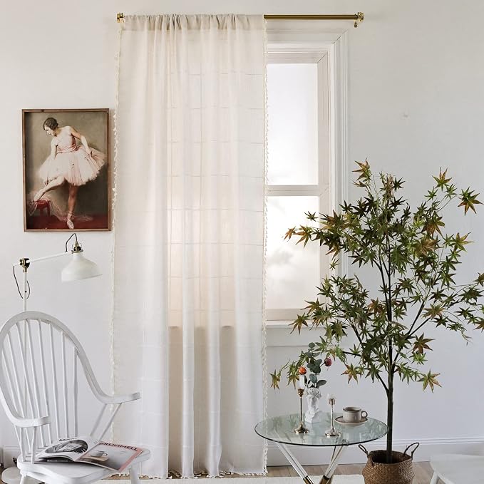 Sutuo Home Boho Curtain for Bedroom 96 Inch Length, Light Filtering Country - Image 7