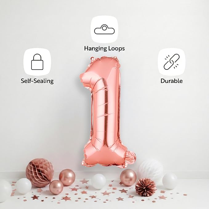 Restaurantware-Balloonify 16 Inch Number Balloon, 1 Digital Party Balloon - Image 4