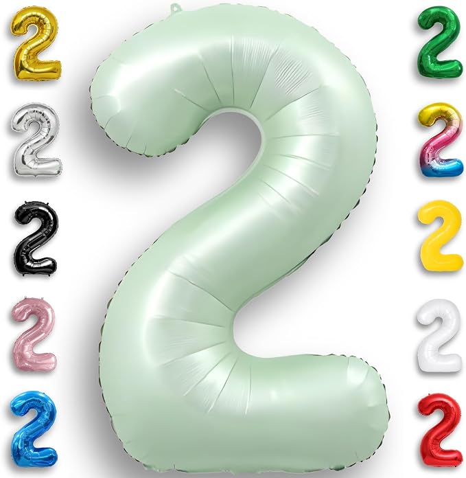 Green Number Balloon 2 Mylar Foil Balloons 32 inch by Unknown