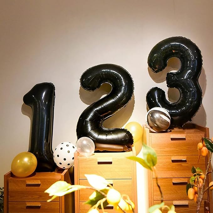 Large Black Mylar Foil 18th Birthday Balloons - Image 5