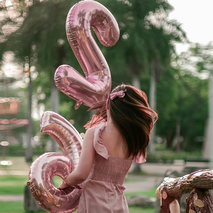 40 Inch Pink Number 0 Foil Balloon - Image 7