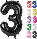 Black Number 3 Balloon 40 Inch by IWERP