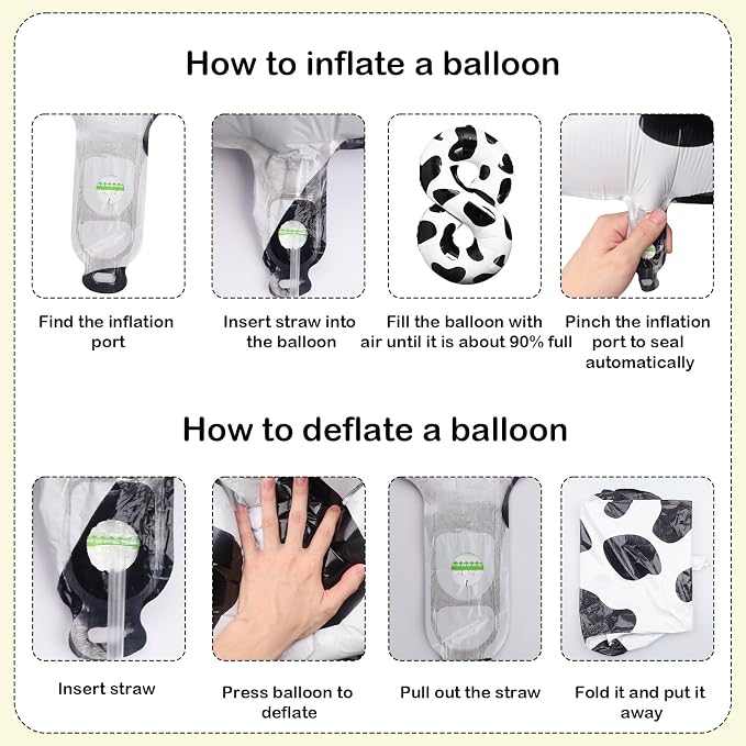 Cow Print Number Balloon 40 Inch Cow Print Number 8 Balloon Cowgirl Theme - Image 5