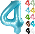 Pearl Blue Number 4 Balloon 40 Inch by IWERP