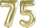 40 Inch Number 75 Balloons for 75th Birthday Party Decorations, 0-100 Champagne by FOBELEC