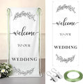 Yousoontic Welcome to Our Wedding Linen Rustic Wedding Welcome Banner Plain by Yousoontic