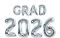 TONIFUL Graduation Balloons 16 Inch Silver Grad Balloons 40 Inch Silver Large by TONIFUL