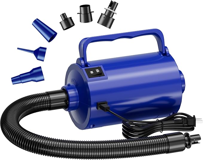 Electric Air Pump with Hose for Inflatables, High Power Inflator Deflator Blow by Unknown