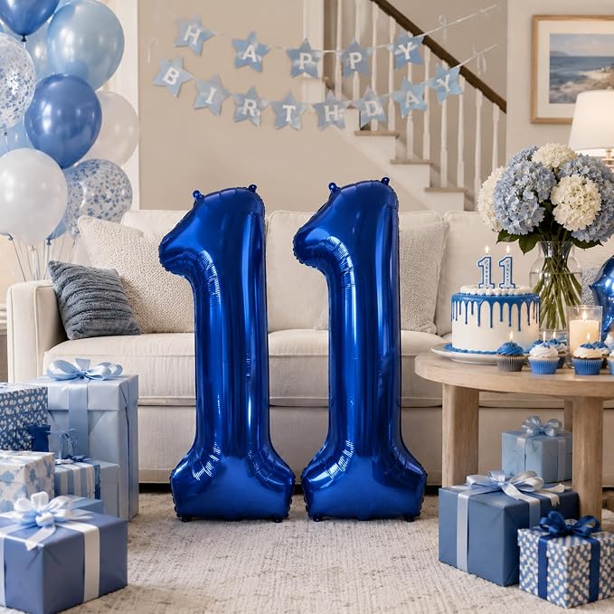 40 Inch 4 Balloons, Large Navy Blue Number 4 Balloon - Image 6