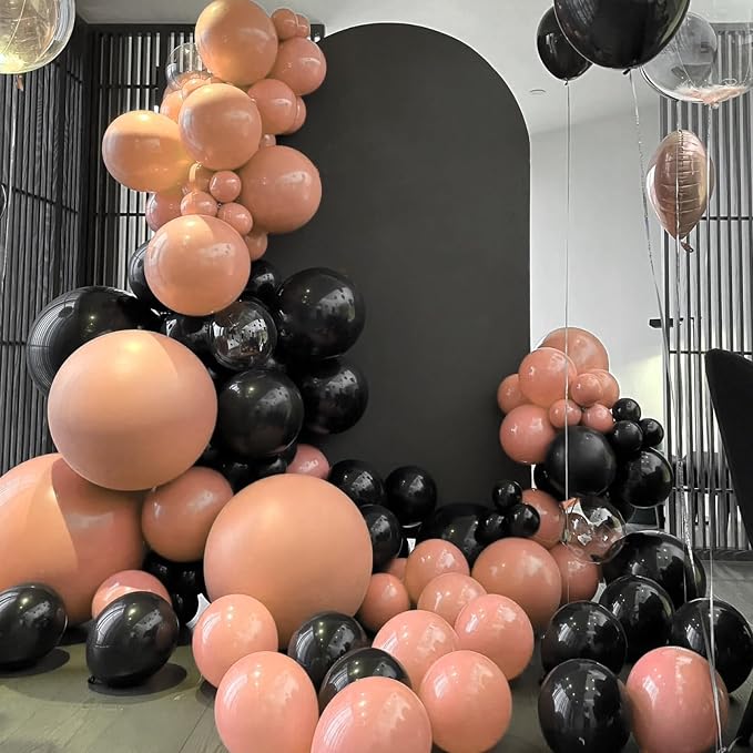 Voircoloria 130pcs Peach Balloons Garland Arch Kit, 18 12 10 5 Inch | - Image 4