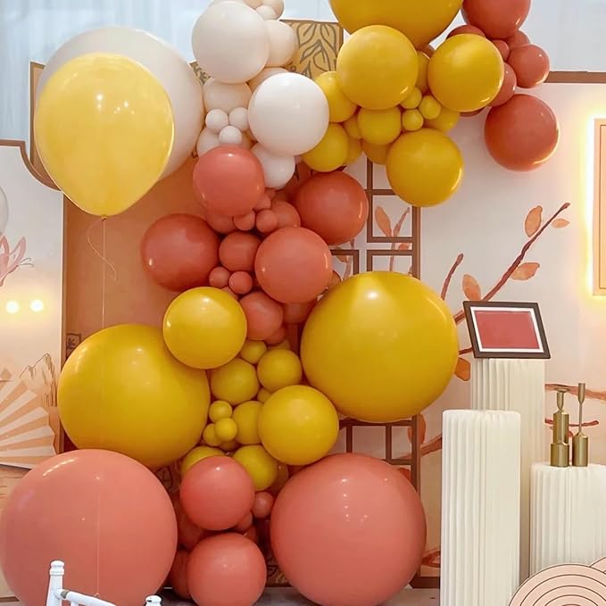 Voircoloria 130pcs Coral Red Balloons Garland Arch Kit, 18 12 10 5 Inch | - Image 4