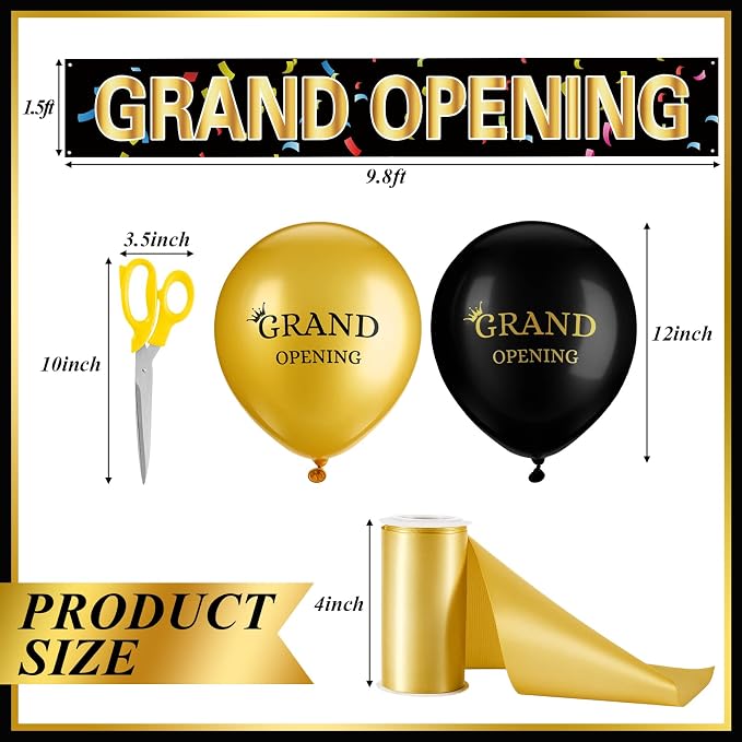 Grand Opening Ribbon Cutting Ceremony Kit Grand Opening Banner Decorations - Image 4