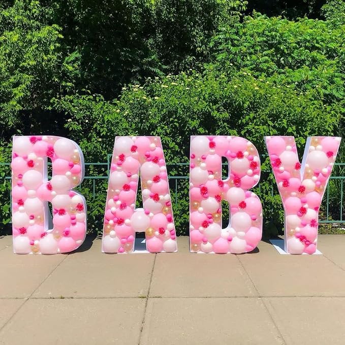 Marquee Letters 3FT Tall Mosaic Balloon Frame Pre-Cut Foam Board Letter O | - Image 6