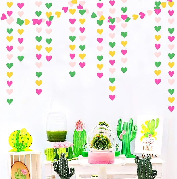 Hawaii Pool Party-Decorations Love-Heart Garland - 52Ft Tropical Jungle - Image 4