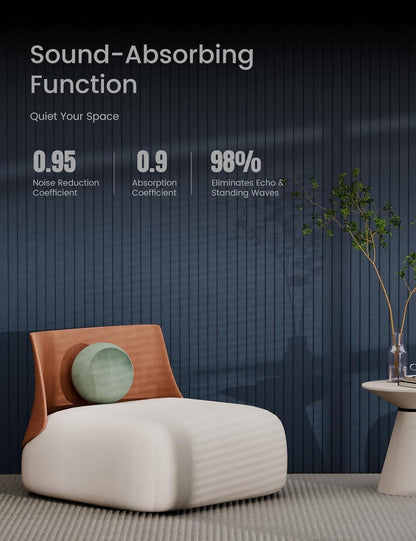 Bumusty Large Cork Board Alternative-36 x24 Felt Bulletin Board Tiles, with 30 Pushpins, 40 Adhesive Tabs, 6-Pack Slat Wall Paneling, Cork Boards for Office Push Pin Board Felt Board-Denim Blue