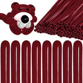260 Burgundy Long Balloons for Balloon Garland Thickening Skinny Latex Twisting by Kawkalsh