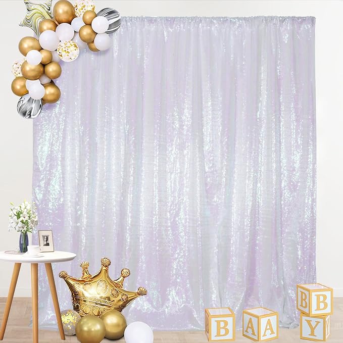 SquarePie 7x7ft Iridescent Sequin Backdrop, High Density Non-Transparent - Image 9