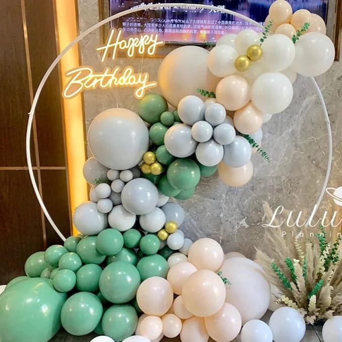 100pcs Sage Green Balloons 18 inch +12 inch +10 inch +5 inch Party Eucalyptus - Image 6