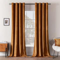 MIULEE Velvet Curtains Gold Brown 52 x 108 Inch Length Set of 2 | Extra Long by MIULEE
