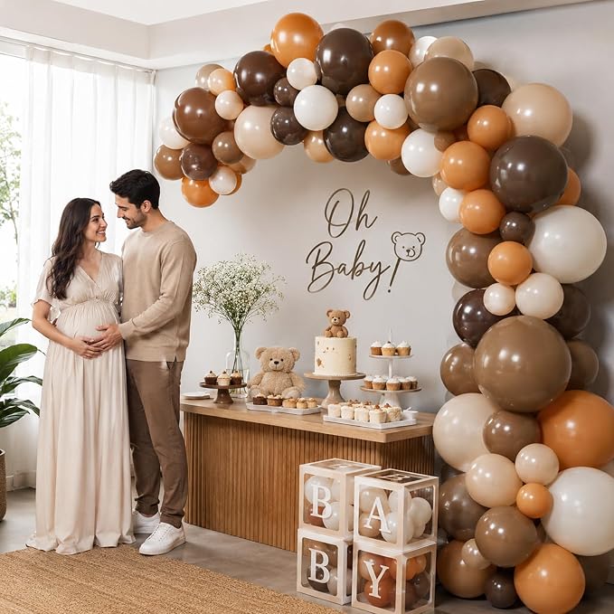 Brown Balloons Set Retro Coffee Khaki Brown Cream Balloons Neutral Mocha Cocoa - Image 4