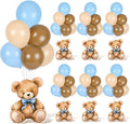 6 Sets Balloon Stand Kit for Table Blue Bear Baby Shower Tables Centerpieces by Unknown