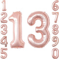 Rose Gold Number 13 Balloon 40 Inch, Glossy Foil by Unknown