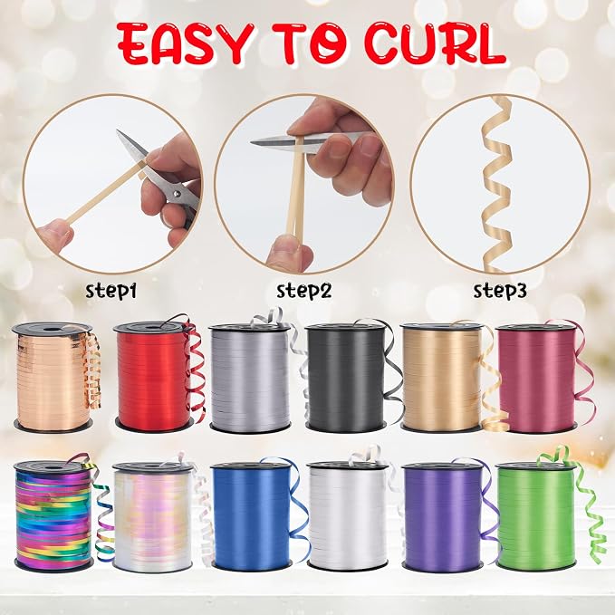 500 Yard Red Curling Ribbon for Gift Wrapping, Balloon Ribbon, Balloon String - Image 4