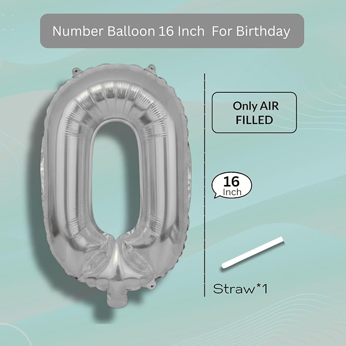 Pink Pearl Number Balloon 0 Mylar Foil Macaron Balloons 16 inch - Image 7