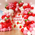 Strawberry Balloons Garland Arch Kit 163pcs by PTGOLUO