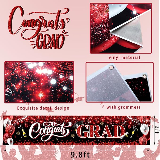 2026 Graduation Decorations-Large Congrats Class of 2026 Banner Congrats Grad - Image 4