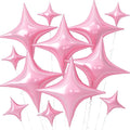 Pink Star Balloons, 26Inch and 10Inch Pink Quadrangle Helium Polyester Film by Adorely