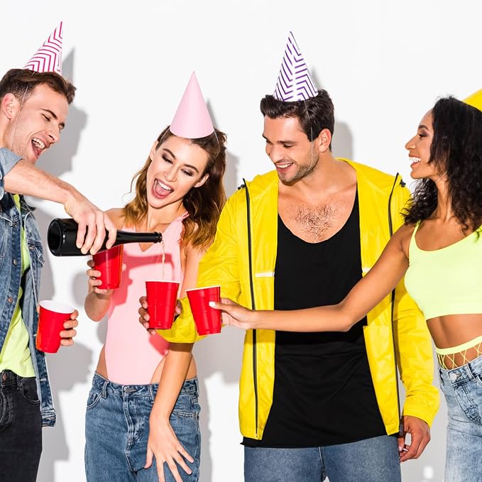 Woozettn 50 Pack White Paper Party Hats - Image 7