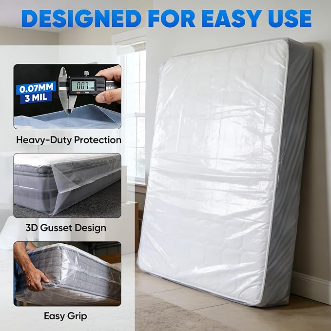 TICONN 2PK Plastic Mattress Bag - Image 2
