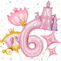 Minyu 6-Piece Princess Theme Party Decoration Set: Princess Carriage + Pink by Unknown