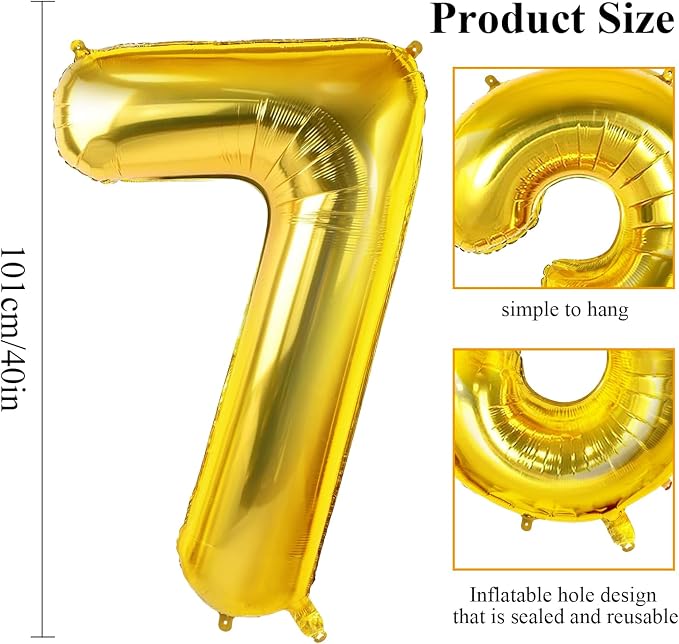 Number 79 Balloons for 79th Birthday Party Decorations, 0-100 Large No.79 - Image 2