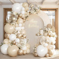 Gold White Beige ClearBalloons Arch Kit, Party Decor. | Chrome gold, cream by Unknown