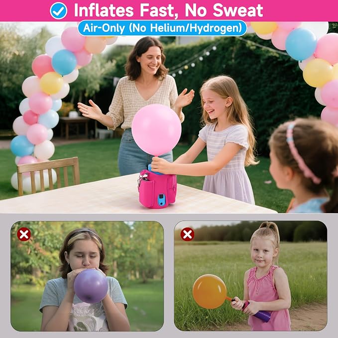 Rechargeable Balloon Pump, Portable Cordless Balloon Inflator - Image 2