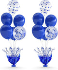 2 Set Royal Blue Table Balloons Foil Spray Centerpiece by Suppromo