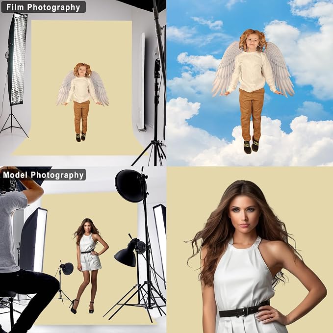 Tan Photography Backdrop for Photoshoot, 10x10 FT | Versatile Studio Photo - Image 3